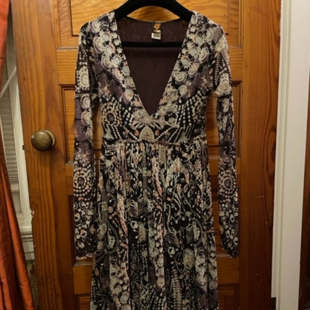 Jean Paul Gautier Soleil long sleeve mesh dress Size S